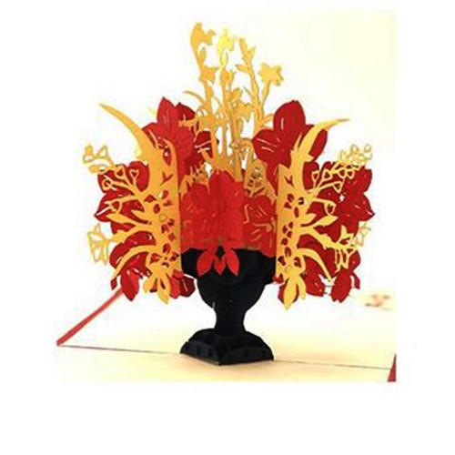 Carte bouquet fleurs pop up - carte,