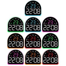 Réveil LED Home Lumière d'ambiance avec luminosité réglable et affichage de