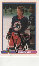 DOUG EVANS SIGNED 1991 BOWMAN