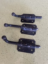 Lot de 3 Verrous Pistolet Acier Noir 11 cm Neufs