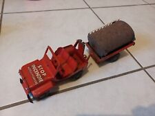 JOYAX FRANCE- JEEP- Stop Incendie Auto des pompiers- tôle + remorque eau-27 cms