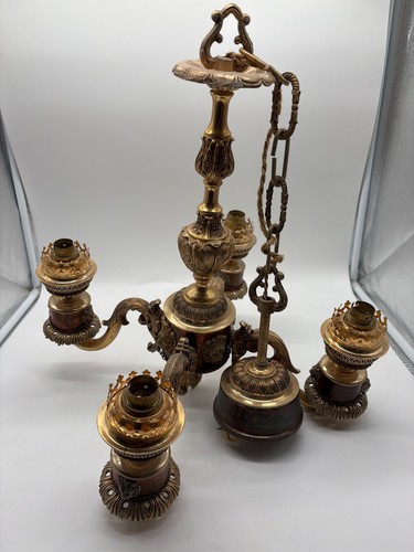 Lustre ancien bronze - , doré