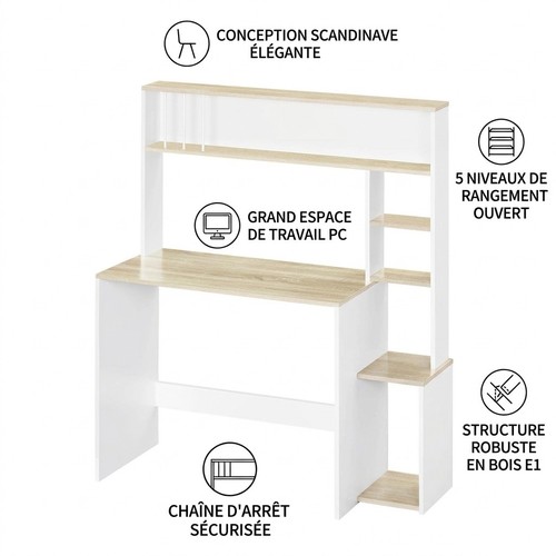 Bureau informatique etagere - bureau,