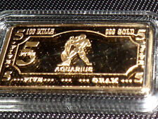 1 LINGOT 5 GRAMMES PLAQUÉ OR 999