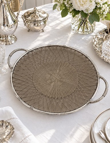 Plateau service rond en - de,