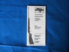 Notice papier d'origine - ANSCHUTZ modèle 1450 / 1450 D