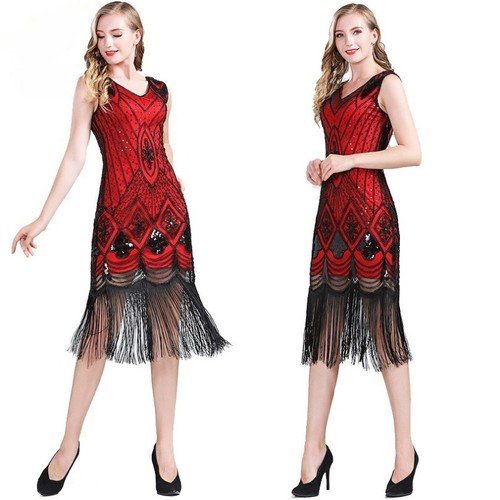 Robe sans manches col - manches, en