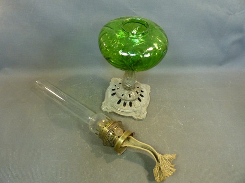 Ancienne lampe pétrole - lampe, bol