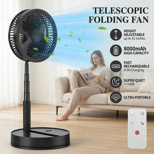 Ventilateur pliable 8000mah - ventilateur,