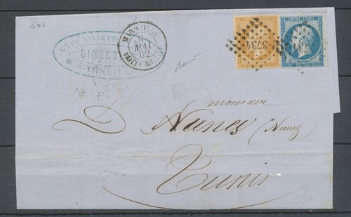 1862 lettre marseille - 1862, marseille/boite
