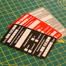 Lot Autocollant Entretien Véhicule Voiture Changement Huile Filtre Air Vidange