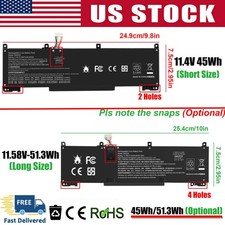 45Wh/51.3Wh RH03XL Battery for