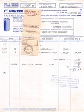 Facture   1961  STE MINERVA A BORDEAUX  - M.GARDERE A CAPTIEUX