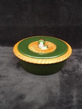 ancienne terrine ronde en porcelaine pillivuyt prise aux champignons majolique