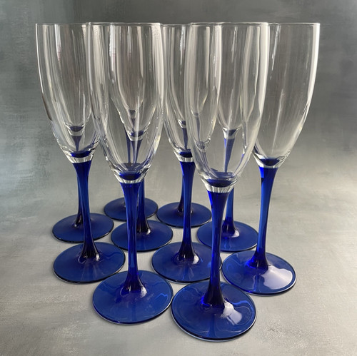 Verre pied flute à - 10,
