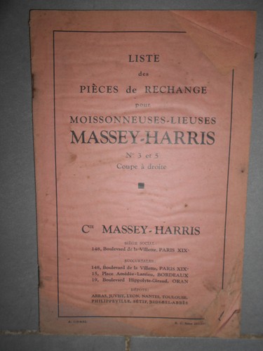 Massey harris moissonneuse - massey,