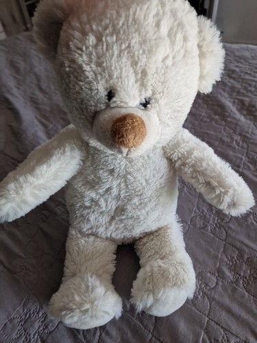 Peluche doudou ours blanc - peluche,