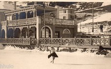 BD670 Carte Photo vintage card RPPC Femme woman patinage glace patin
