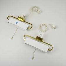 2 X Vintage Lampes Photo - Clamp- En - Ancienne Lumières - Laiton - Liseuse