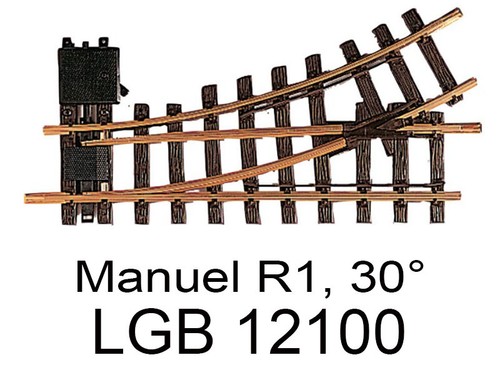 Lgb aiguillage manuel droit - manuel, à