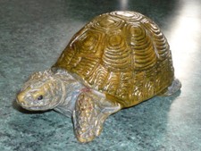 ANCIENNE TORTUE D' HERMANN FIGURINE ANIMALIERE EN RESINE 12 CM STATUE ANIMAUX