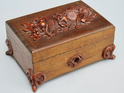 Boite bijoux ancienne forêt - boite, a