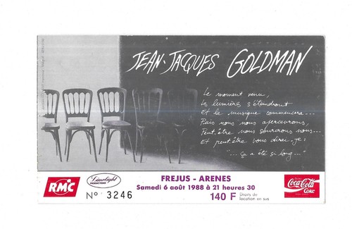 Rare ticket billet concert - rare,