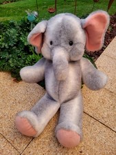 ...GRAND ÉLÉPHANT EN PELUCHE VINTAGE CHAMBRE ENFANT DOUDOU...   🐘🐘🐘