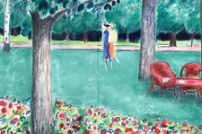 Jean-Pierre Cassigneul- Lithographie originale « Les fauteuils Rouges»-1986