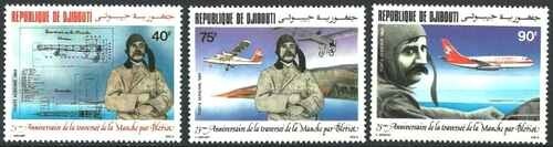 Timbres avions djibouti - avions,