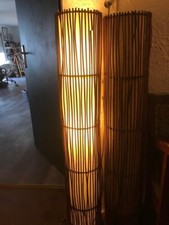 Lampadaire jonc et tissu