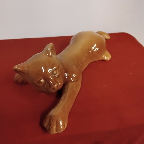 Chat art déco faience - chat,