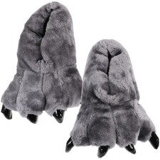 Animaux Pantoufles Amusantes Slippées Grises Slippers De Nouveauté