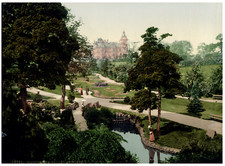 Yorkshire. Harrogate. Valley Gardens PZ vintage photochromie,  photochromie, v