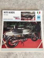 Moto Morini 500 Turbo 1981 Carte moto Collection Atlas Italie