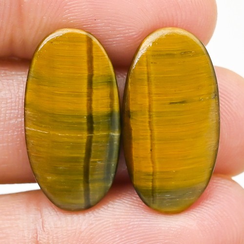 Paire cabochon ovale œil - paire, de