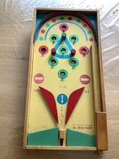 JOUET ANCIEN FLIPPER DE TABLE EN BOIS PANNEAU ROUTIER