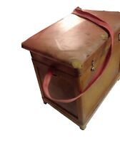 Ancien siège panier de pêche tabouret en bois à étages vintage 
