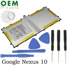 Pour Samsung Google Nexus 10 Batterie de remplacement 9000mAh SP3496A8H avec ...