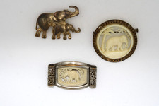 Lot de 3 Broches Élephant, Différentes Époques