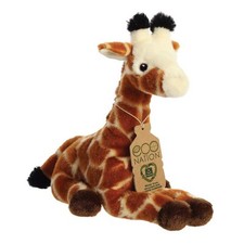 Aurora, 35004, Eco Nation, Girafe, 21 cm, Peluche, Marron & Blanc
