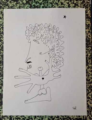 Dessin encre noire - à,