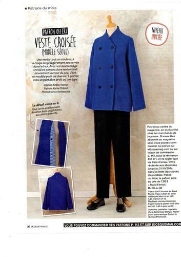 Patron femme 2024 veste - 2024,