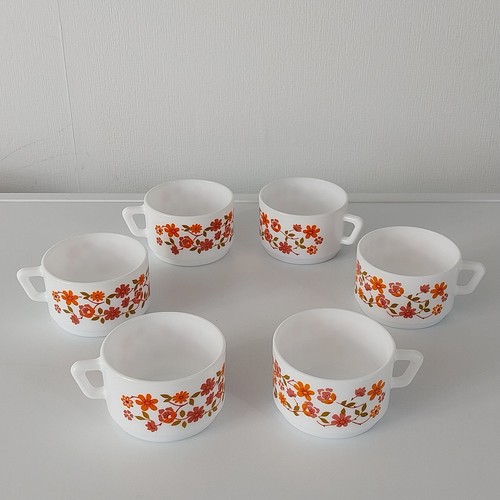 Vintage lot tasses fleurs - vintage, 6