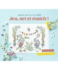 Agenda point de croix 2024 : jeu, set et match !: 9 créatrices - 53 grilles in?