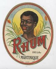 ANCIENNE ETIQUETTE RHUM DE LA MARTINIQUE OLD LABEL OF RUM boisson alcool
