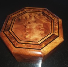 BOITE A BIJOUX EN RONCE DE THUYA SELECTIONNÉ FINITIONS PARFAITES NEUVE