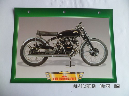 Carte fiche moto - carte, vincent