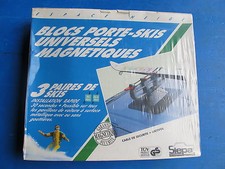 2 Blocs de porte-skis magnétique Siepa pour tous véhicules avec toit métal