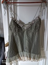 Bustier dentelle et perles  100% soie à lacets CARLING IN LOVE T 90 B réglable